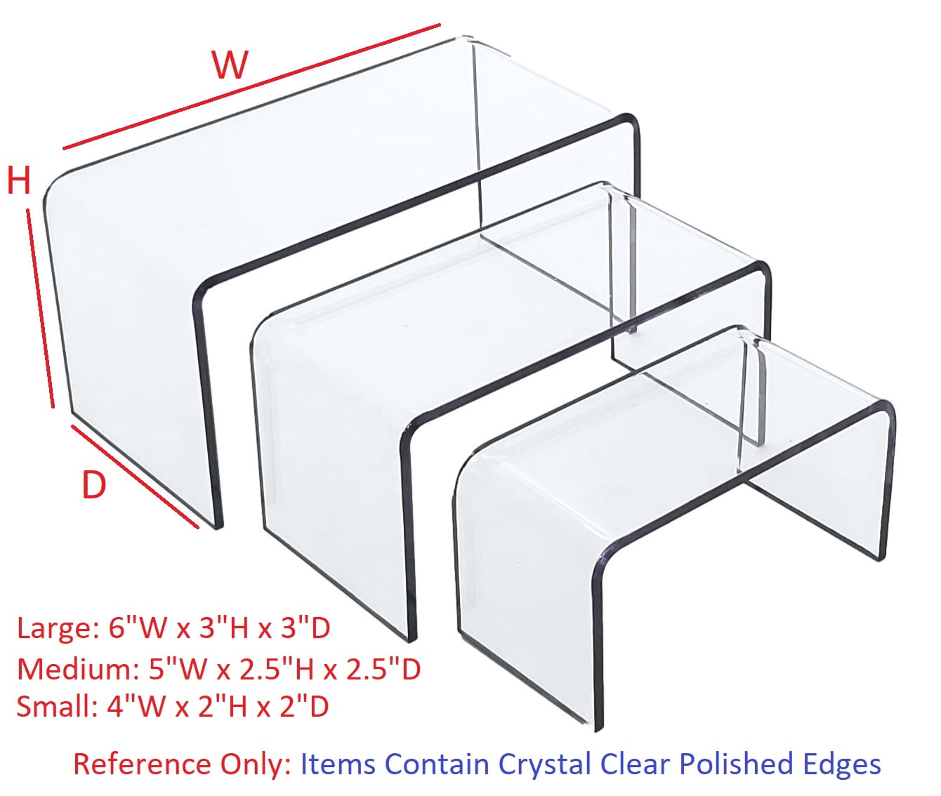 T'z Tagz Clear Acrylic Riser Jewelry Display Stands Collectible ...