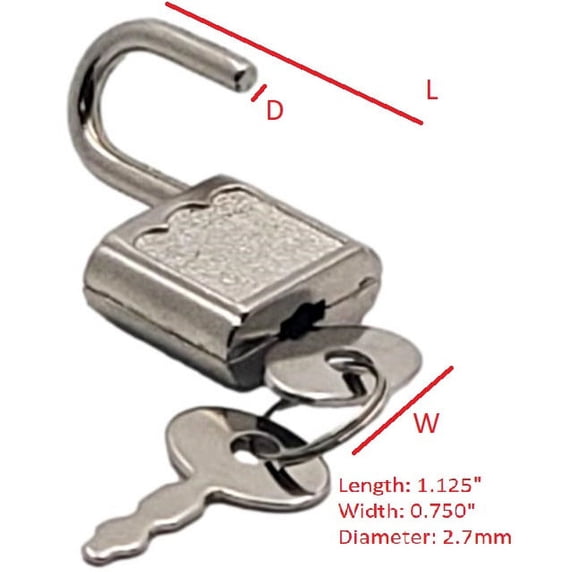 T'z Tagz Low-Cost Luggage, Backpack or Small Donation Box Padlocks Set of 4