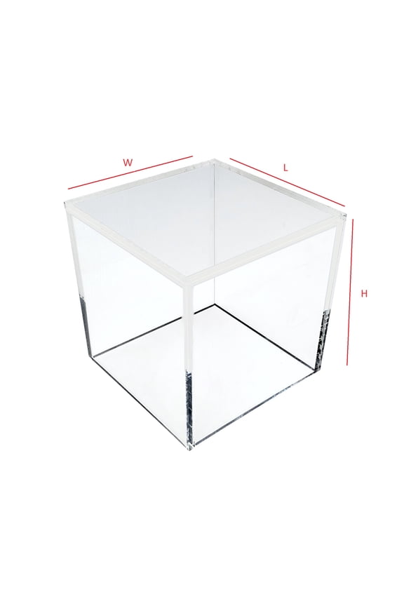 T'z Tagz New 2x2x2 Clear Acrylic Display Riser Box Cube Pedestal Stand