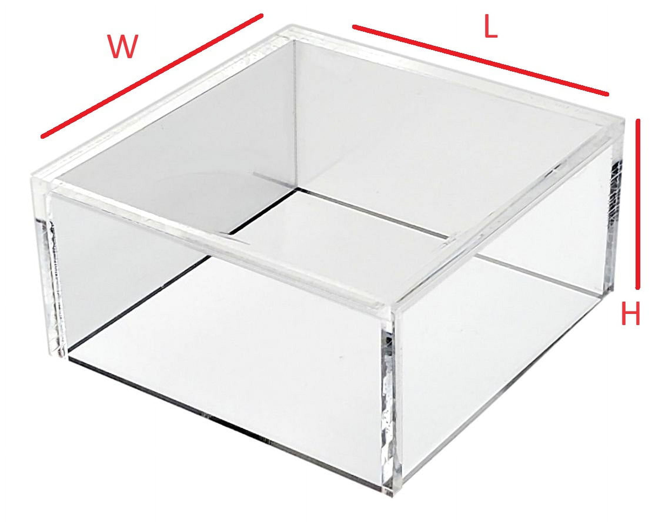 T'z Tagz New 3x3x1.5 Clear Acrylic Display Riser Box Cube Pedestal ...