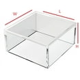 thumbnail image 1 of T'z Tagz New 3x3x1.5 Clear Acrylic Display Riser Box Cube Pedestal Stand, 1 of 6