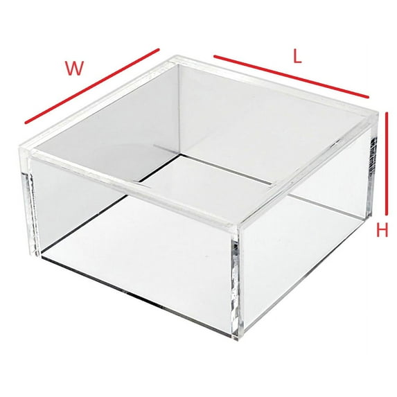 T'z Tagz New 3x3x1.5 Clear Acrylic Display Riser Box Cube Pedestal Stand