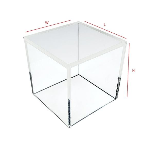 T'z Tagz New 3x3x2.5 Clear Acrylic Display Riser Box Cube Pedestal Stand