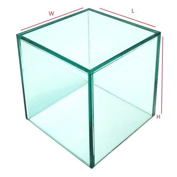 T'z Tagz New 3x3x2.5 Glass Green Acrylic Display Riser Box Cube Pedestal Stand
