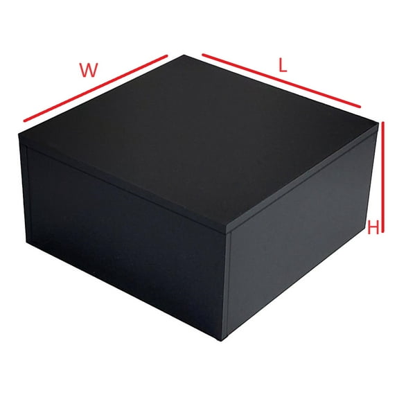 T'z Tagz New 3x3x2 Solid Black Acrylic Display Riser Box Cube Pedestal Stand