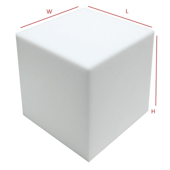 T'z Tagz New 3x3x3 White Acrylic Display Riser Box Cube Pedestal Stand