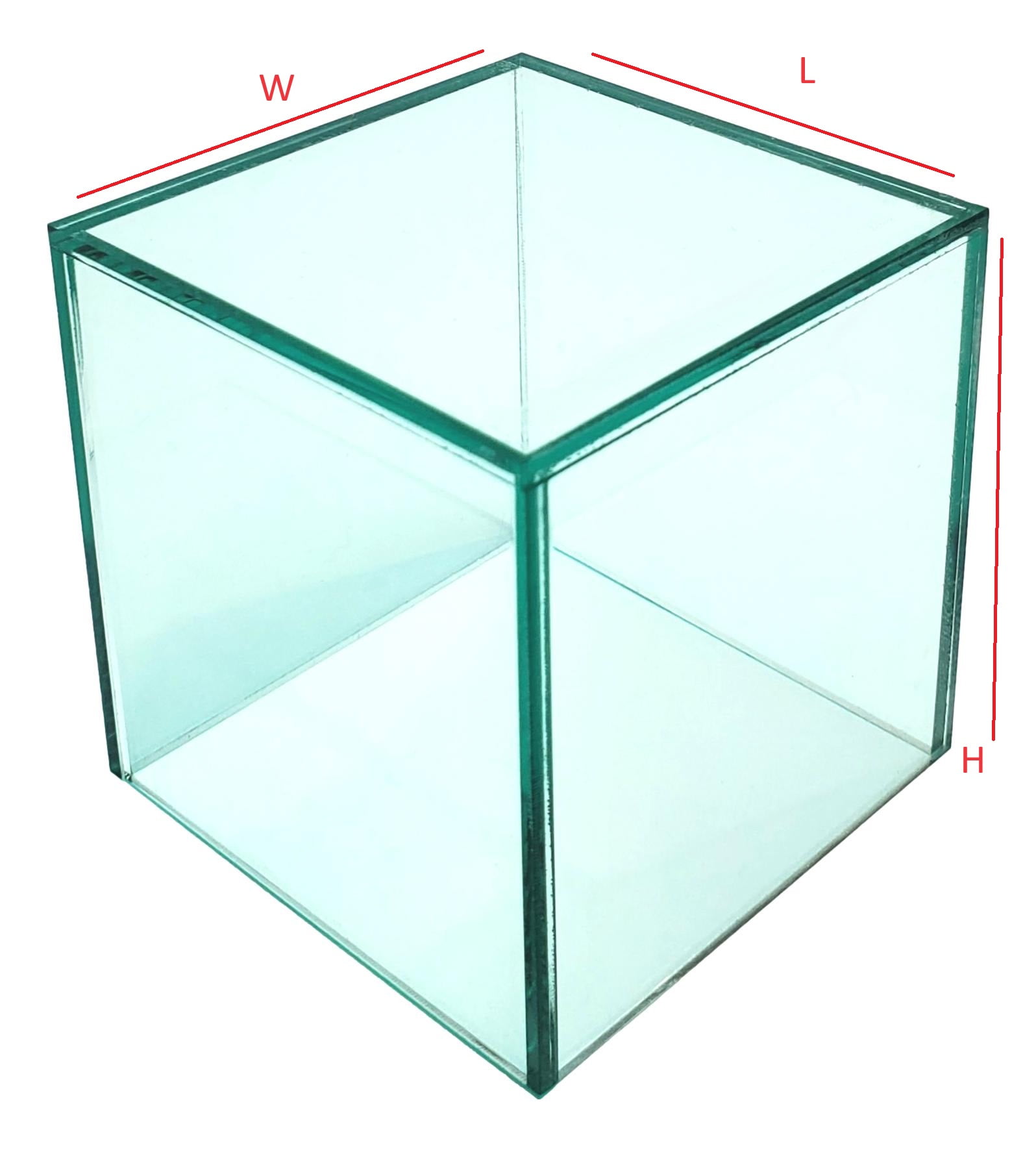 Neon Blue Acrylic Display Cube - 6x6x6 Inch Decorative Showcase Box For Retail & Collections