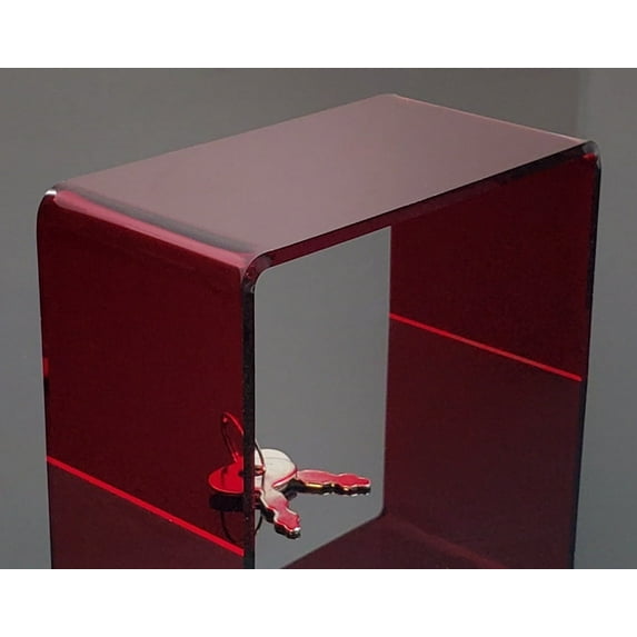 T'z Tagz Rare Single Unit 8x2x3 Small Acrylic Riser Display Holders (D.T. Red)