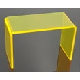 thumbnail image 1 of T'z Tagz Rare Single Unit 8x3x5.5 Small Acrylic Riser Display Holder Neon Yellow, 1 of 1