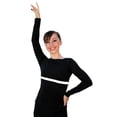 thumbnail image 1 of T01 Boat Neck Longsleeve Fitted Top, 1 of 1