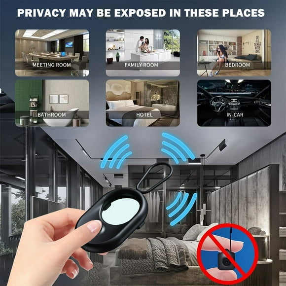 T02 Hidden Camera Detectors, Anti Spy Detector for Detecting Listening Devices, GPS Trackers, Pinhole Cameras, Automatic Infrared Camera Sweeper with RF Signal Scanner