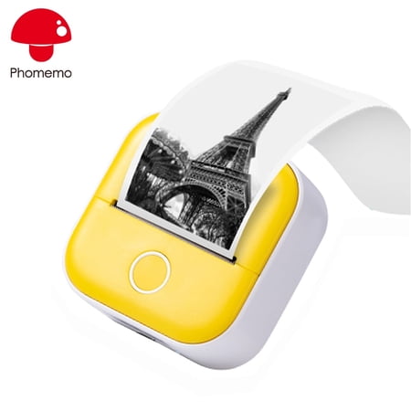 T02 Mini Sticker Label Maker, Portable Thermal Photo Printer, Wireless, for Scrapbook, Receipts, Labels