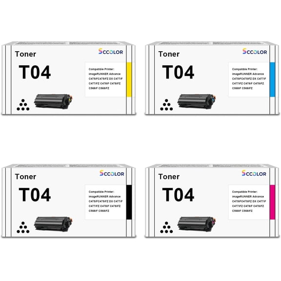 T04 Toner Cartridge High Yield Compatible for Canon T04 T04L Toner Cartridge for imageRUNNER Advance C475iF C475iFZ DX C477iF C477iFZ C478iF C478iFZ C568iF C568iFZ Printer Series