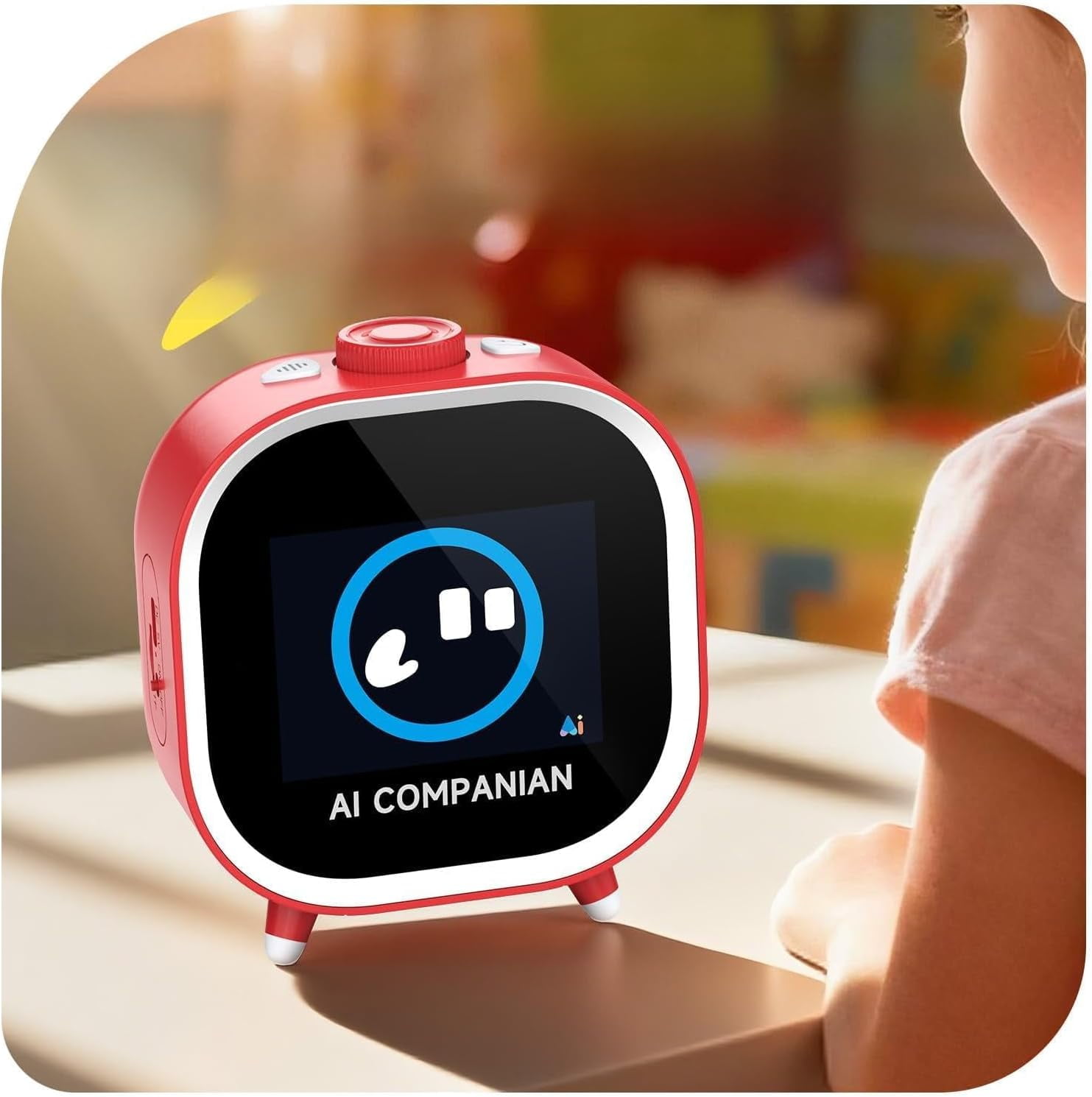 T05 AI Companion Alarm Clock for Kids, Red Alarm Clock, for Ages 3-18 ...