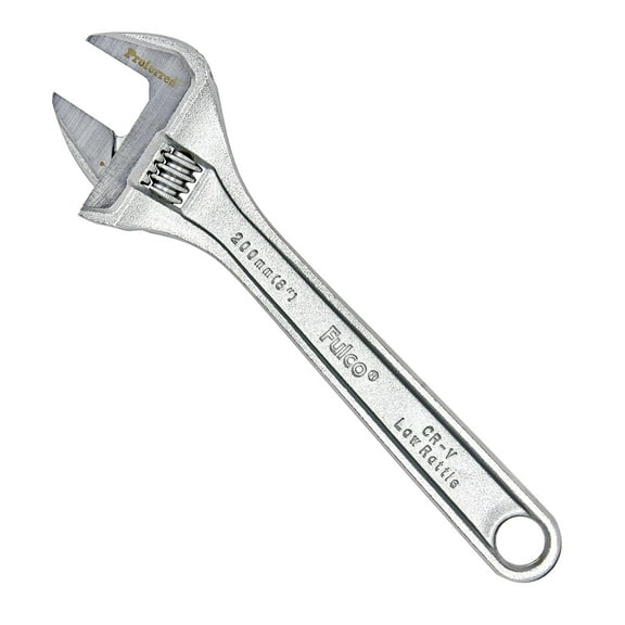 T05053 Standard Adjustable Wrench, Chrome Finish, 8"