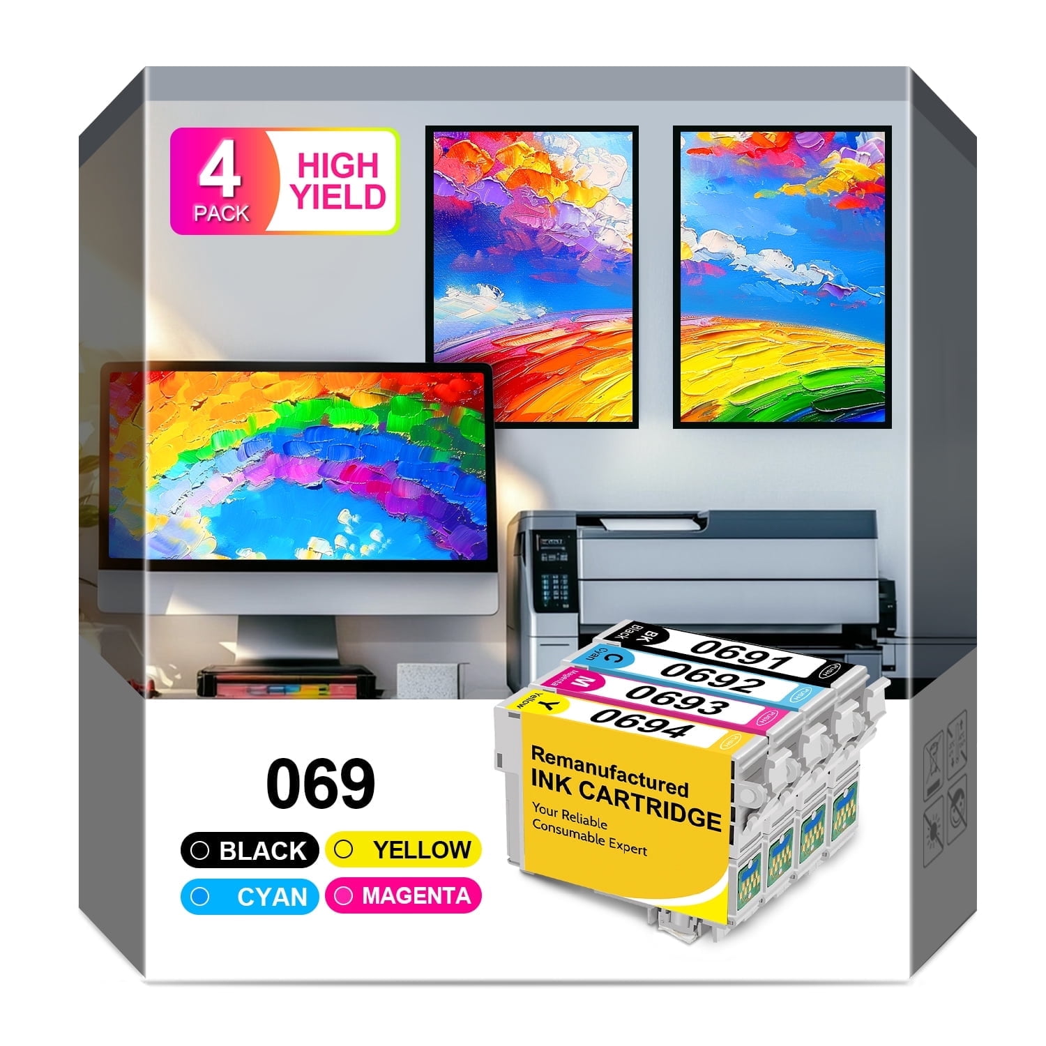 Epson T069 069 Color Ink Cartridge Compatible for Epson 069 Ink