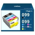 thumbnail image 1 of LinkDocs Ink Cartridge Replacement for Epson T098 T099 work for Epson Artisan 700 710 725 730 800 810 835 837 Printer (7 Pack, 2 Black,1 Cyan,1 Magenta,1 Yellow,1 Light Cyan,1 Light Magenta), 1 of 5