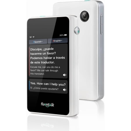 T1 Mini Translator Device No WiFi Needed, Built in 1-Year Global Mobile Data, Supports 40 Languages and Photo Translation, Instant Language Translator for Travelling White