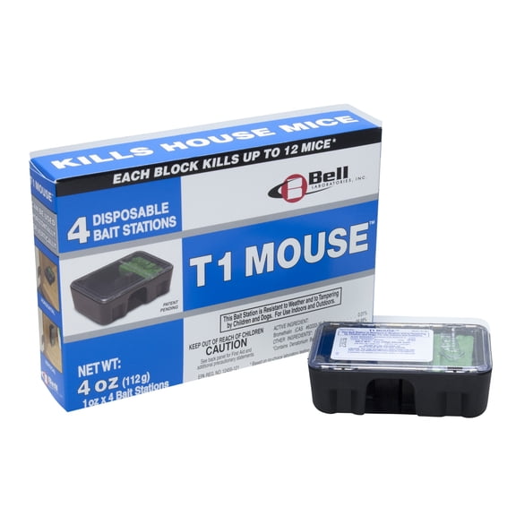 T1 Mouse Prebaited Disposable Bait Stations 4(4 packs)