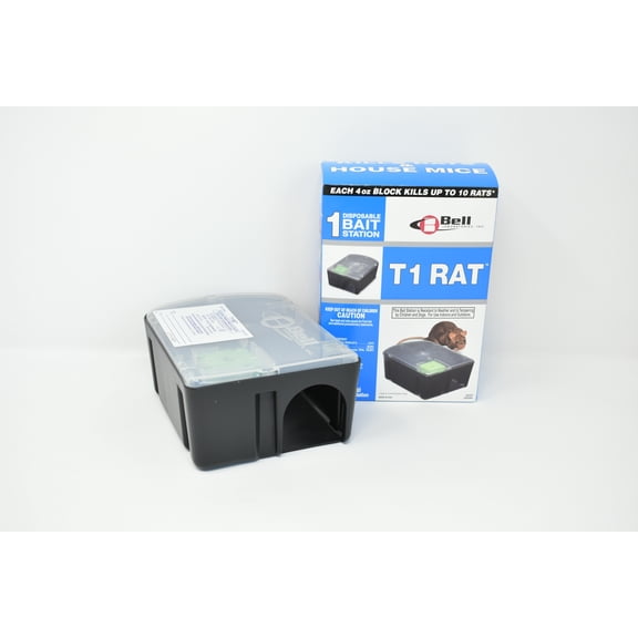 T1 Rat Disposable Bait Stations - Case (8 Single Bait Station) by Bell Labs