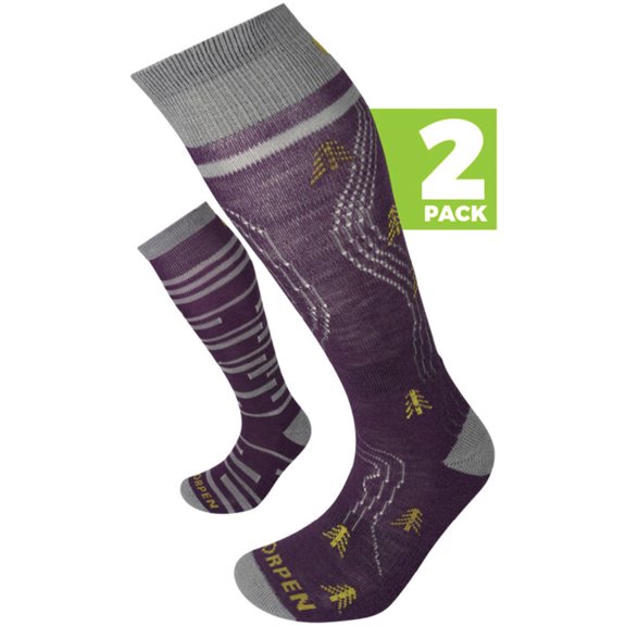 T1 SKI MID ECO WOMEN'S SOCKS 2PK
