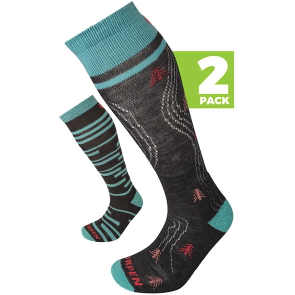 T1 SKI MID ECO WOMEN'S SOCKS 2PK