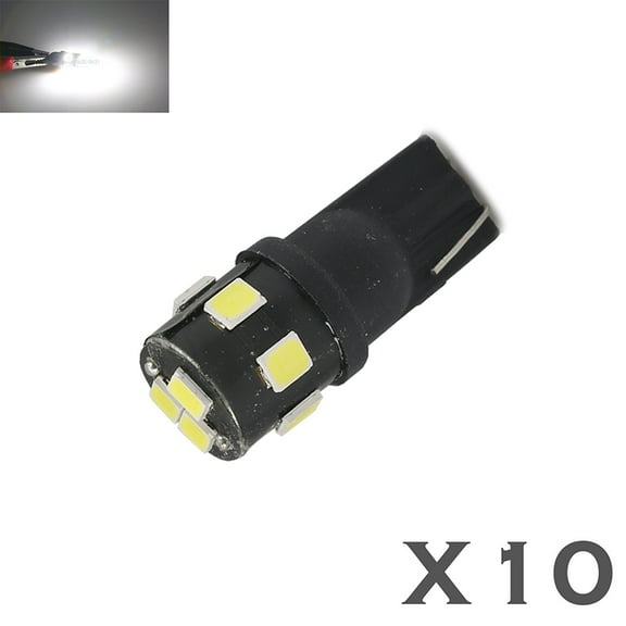 T10/192 High Power 2835 Chip 6000K White Interior/License Plate SMD LED Light Bulbs (T10, White)