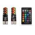 thumbnail image 1 of T10 194 168 w5w RGB LED Remote Atmosphere light Bulbs,12v 7 Color Changing Car with Bulbs LED Strobe fo light Remote, 1 of 7