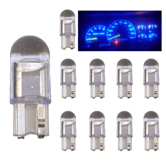 T10 194 LED Light Bulb Ice Blue 168 2825 W5W T10 Wedge COB Bulbs Error Free for Car Dome Map Door Courtesy License Plate (Pack of 10 )