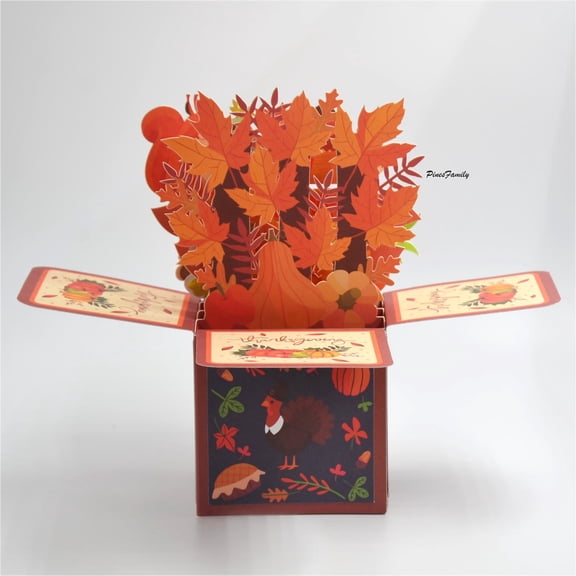 T10-3D pop up card for Thanksgiving-Turkey and pumpin