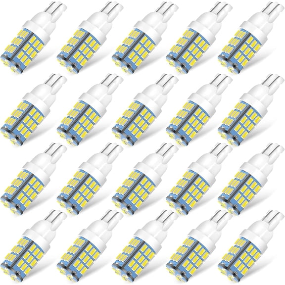 T10 921 194 168 175 LED Bulbs White 20-Packs, Super Bright 3014 42-SMD LED Replacement 12 Volt RV Camper Trailer Boat Trunk Interior Dome Map License Lights, Backup Reverse Lights
