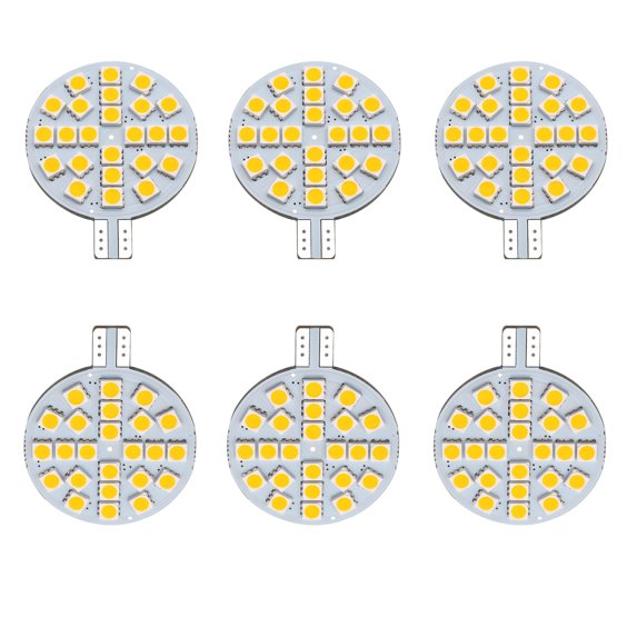 T10 921 C921 LED Bulb 24-5050SMD 3Watts AC/DC12V-24V RV Ceiling Dome Interior Lights Pack of 6