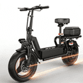 thumbnail image 1 of Electric Scooter with Seat, Peak 1500W, 25 MPH&45 Miles, 14*2.5" Tire,48V 18AH Battery Dual Shock Absorbing Scooter with Basket Box,E Scooter for Adults Commuter & Urban Travel，UL2272, 1 of 8
