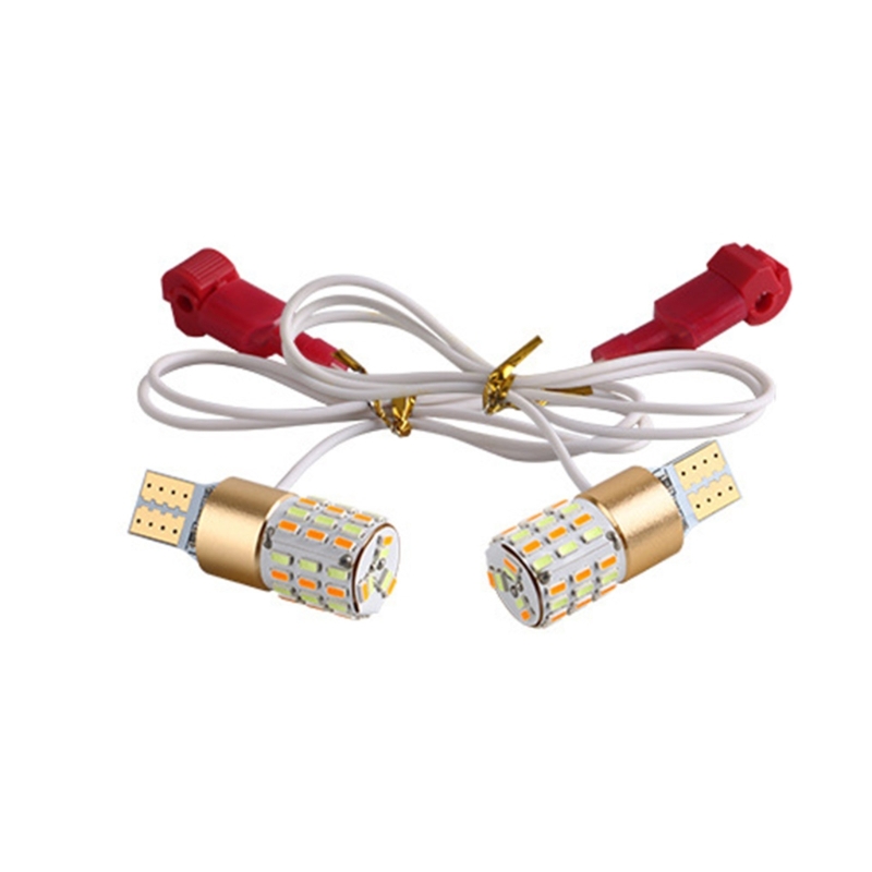 T10 Led W5w Dual Color Side Light Drl Turn Signal Bulbs for Motorbike