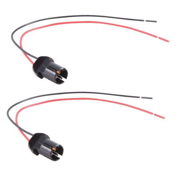 T10 W5W Auto Light Bulb Socket Lamp Holder Connector Extension x 2,2 x Car Light Socket,Black, Red