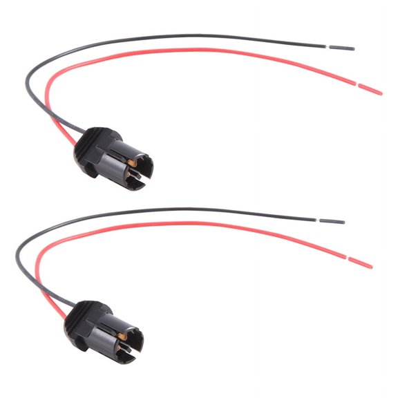T10 W5W Auto Light Bulb Socket Lamp Holder Connector Extension x 2,2 x Car Light Socket,Black, Red