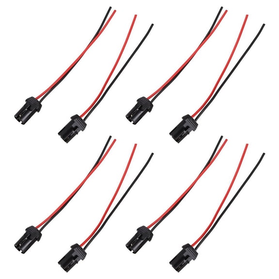 T10 W5W Auto Light Bulb Socket Lamp Holder Connector Extension x 8,8 x Car Light Socket,Black & Red