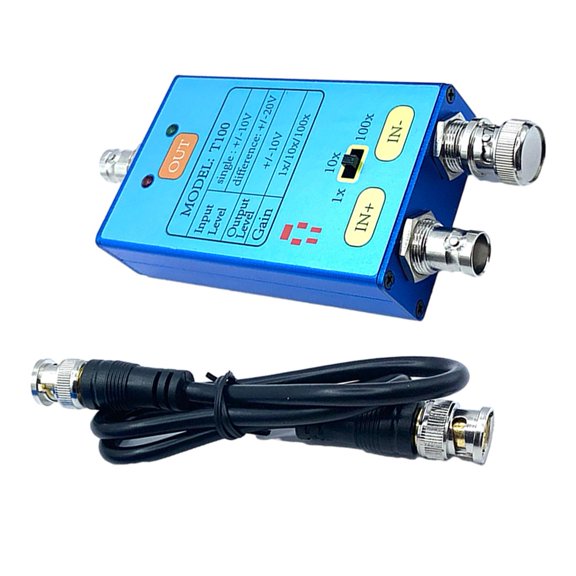 T100 1X/10X/100X Oscilloscope Differential Probe 10M Bandwidth to Amplify Signal