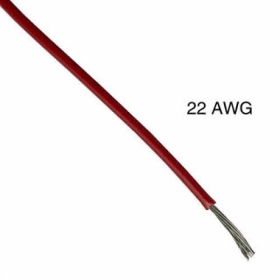 T1011-21-03K - WIRE STRANDED 22AWG 1000FT RED TC PVC FT1 3V 15C
