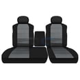 thumbnail image 1 of Fits 2001-2003 Ford F-150 Velour Seat Covers 40/60Bench Opening Console w 2 HR:Blk-Charc, 1 of 5