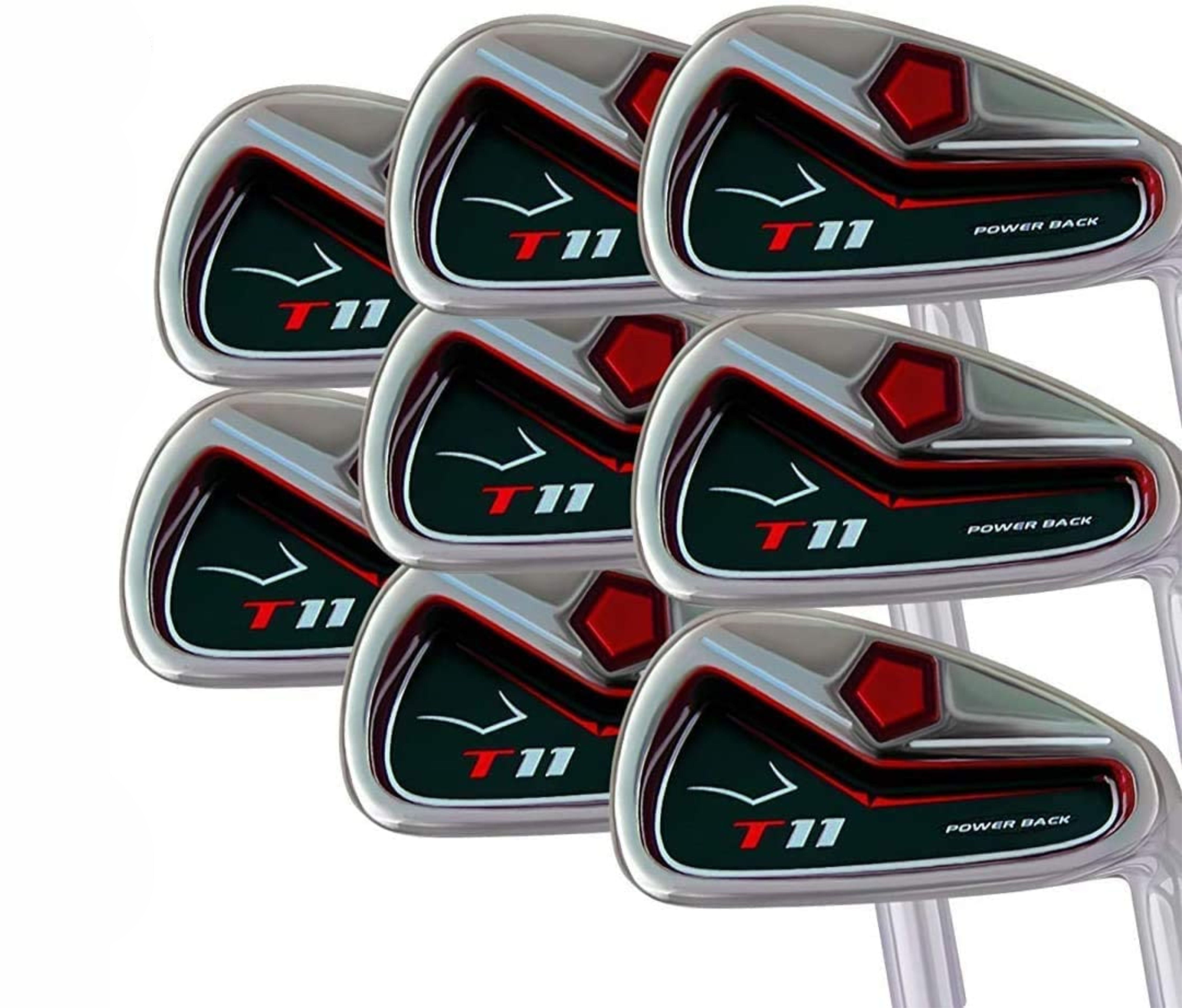 T11 Power Back XL Big & Tall (+2" Over Men's Standard Length) Iron Set 4-SW Golf Clubs Right Handed Regular Flex Steel Shafts with Jumbo Black Pro Velvet Grip