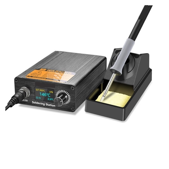 T12 Soldering Station LCD Digital Display Repair Soldering Iron Equipment Portable Home Electronics Repair Tools ,Complete Set