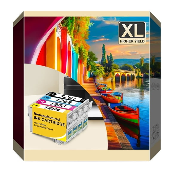 126XL T126 126 Ink Cartridge Compatible for Epson 126 ink cartridges for Workforce 435 525 545 635 645 WF-3520 Stylus NX430