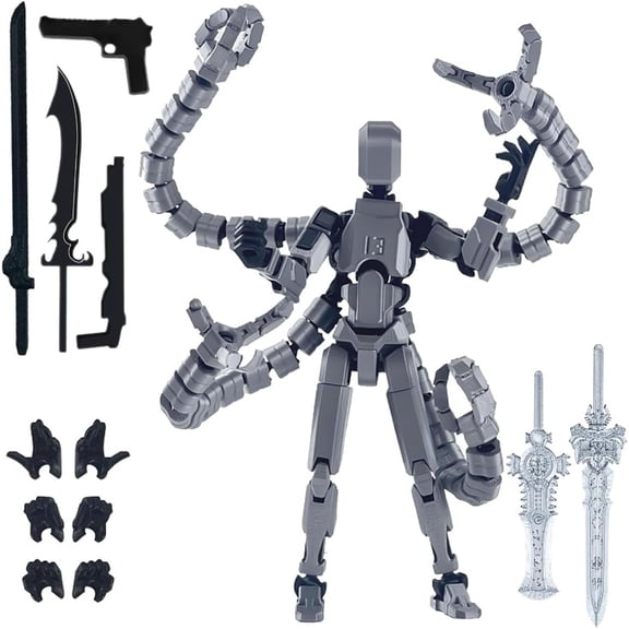 T13 3D Action Figure (Assembly Completed) , T 13 Dummy 13 3D Printed Octopus Doctor DIY Movable Joint Model, Articulated Design with Weapons for Desk Decor Figures, Perfect for Display And Gift