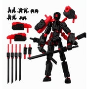 T13 3D Action Figure Set Assembly Completed, 3D Printed Multi-Jointed, Titan 13 Action Figures, Multi-Articular Lucky Mobile Robot Nova, Desktop Decorations for Game Lovers Toys
