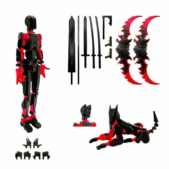 T13 3D Action Figure Set (Assembly Completed), 3D Printed Multi-Jointed, Titan 13 Action Figures, Multi-Articular Lucky Mobile Robot Nova T-13,Desktop Decorations for Game Lovers Toys