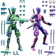T13 3D Action Figure Set Assembly Completed, Printed Multi-Jointed, Titan 13 Action Figures, Multi-Articular Lucky Mobile Robot Nova T-13,Desktop Decorations for Game Lovers