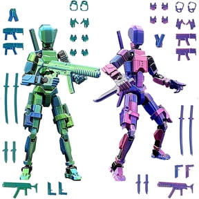 T13 3D Action Figure Set (Assembly Completed), Printed Multi-Jointed, Titan 13 Action Figures, Multi-Articular Lucky Mobile Robot Nova T-13,Desktop Decorations for Game Lovers