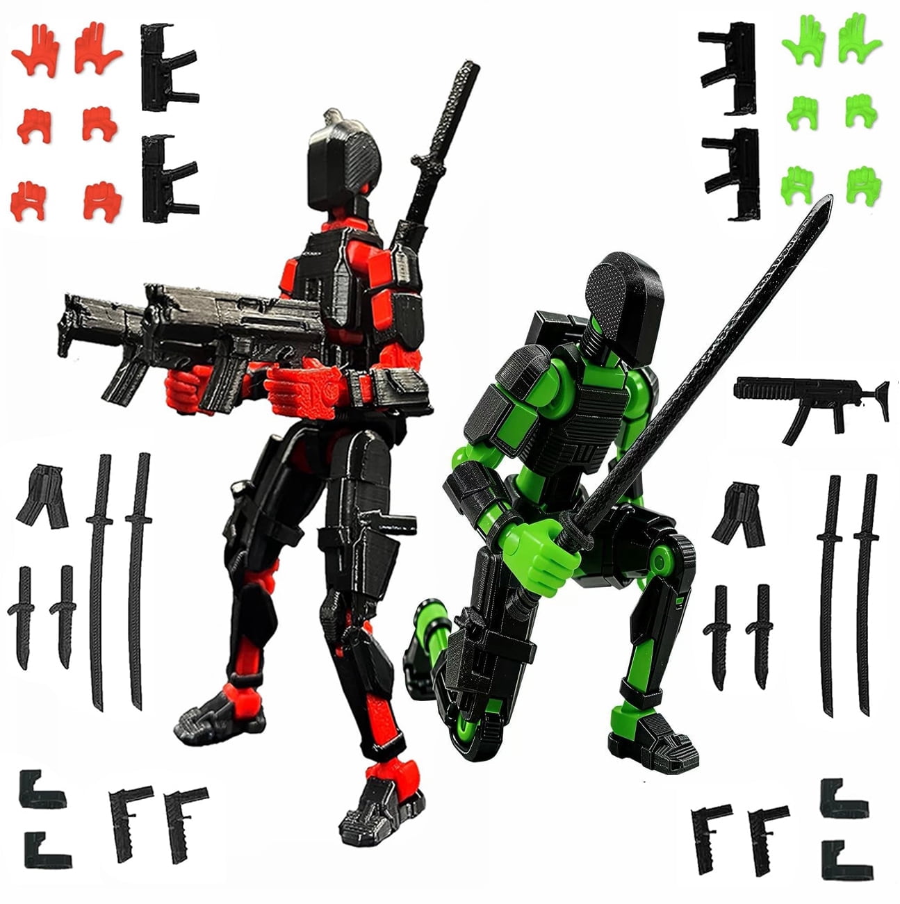 T13 3D Action Figure Set (Assembly Completed), Printed Multi-Jointed ...