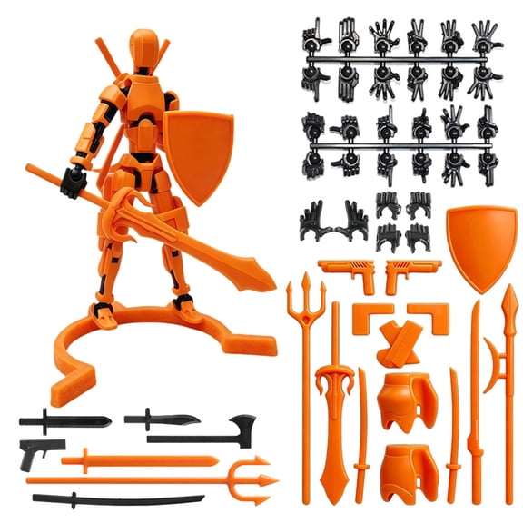 T13 Action Figure Set, Pre-Assembled Titan 13 Dummy Robot Action Figures, 3D Printed Toys Multi-Jointed Movable Suitable for Desktop Decorations